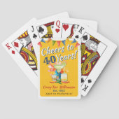 Fiesta 40e verjaardag Persoonlijk feestartikel Pokerkaarten (Achterkant)