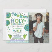 Fiesta 40e verjaardag Uitnodiging Heilige Guacamol (Voorkant)