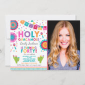 Fiesta 40e verjaardag Uitnodiging Heilige Guacamol (Voorkant)