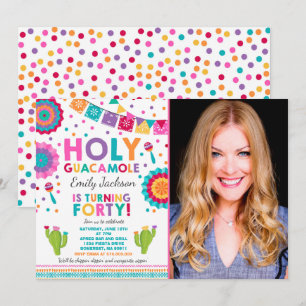 Fiesta 40e verjaardag Uitnodiging Heilige Guacamol