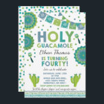 Fiesta 40th Birthday Uitnodiging Heilige Guacamole<br><div class="desc">Fiesta 40e verjaardag Uitnodiging Alle design zijn © PIXEL PERFECTION PARTY LTD</div>