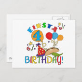 Fiesta 4e verjaardag T-shirts en geschenken Briefkaart (Voorkant / Achterkant)