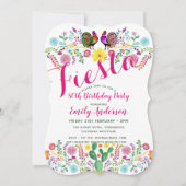 FIESTA 80ste verjaardagsfeestje volkskunst bloemen Kaart (Voorkant)