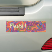 Fiesta, Abstract Bumpersticker (Op auto)
