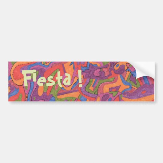 Fiesta, Abstract Bumpersticker (Voorkant)