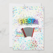 Fiesta Accordion Dansende Birthday Party Kaart (Achterkant)