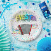 Fiesta Accordion Dansende Birthday Party Papieren Bordje (Feest)