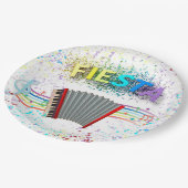 Fiesta Accordion Dansende Birthday Party Papieren Bordje (Gekanteld)