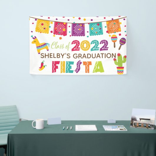 Fiesta Afstuderen Banner - White - Class of 2022 (Beurs)