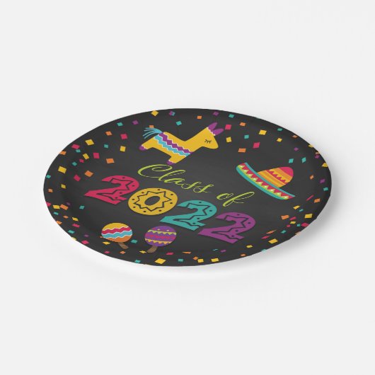 Fiesta Afstuderen Bord - Sombrero (Gekanteld)