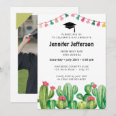 Fiesta Afstuderen Cactus Party Feestdagenkaart (Voorkant / Achterkant)