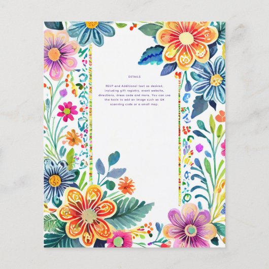 FIESTA AFSTUDEREN Folkart Flowers Thema (Achterkant)