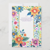 FIESTA AFSTUDEREN Folkart Flowers Thema Kaart (Achterkant)