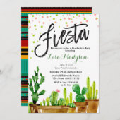 Fiesta Afstuderen Uitnodigingsfeest Mexicaanse Uit Kaart (Voorkant / Achterkant)