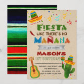 Fiesta als er geen uitnodiging voor manana (Voorkant / Achterkant)