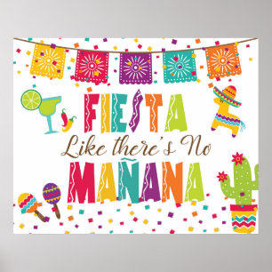 Fiesta Alsof er geen morgen is - witte bal Poster