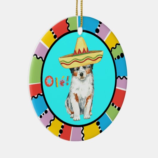 Fiesta Aussie Keramisch Ornament (Rechts)