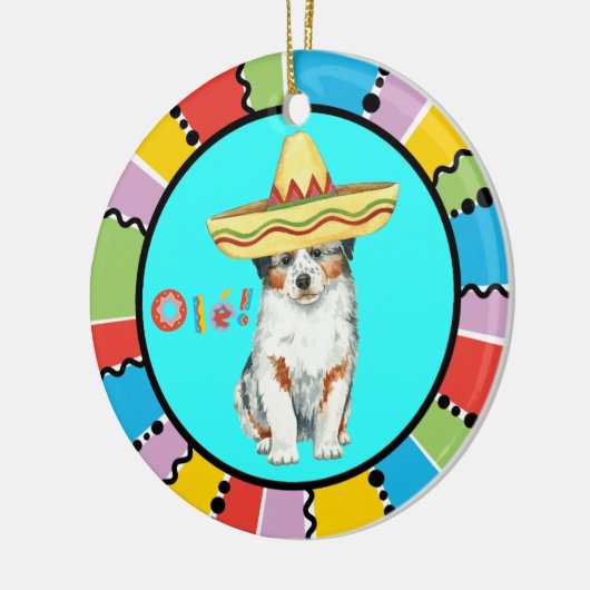 Fiesta Aussie Keramisch Ornament (Links)