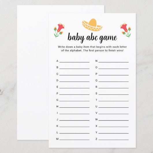 Fiesta Baby ABC Spel (Voorkant / Achterkant)