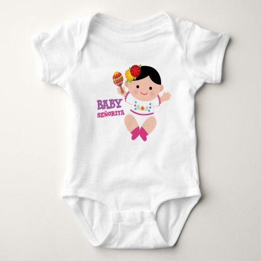 Fiesta Baby Bodysuit, Mexicaanse Baby Outfit Romper (Voorkant)