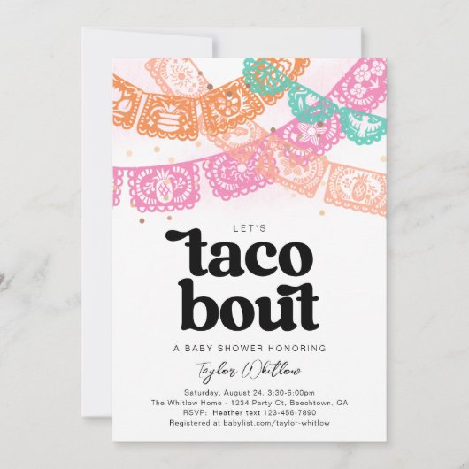 Fiesta Baby Douche Uitnodigingen (Voorkant)