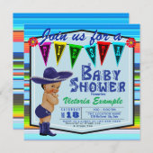Fiesta Baby Douche Uitnodigingen (Voorkant / Achterkant)