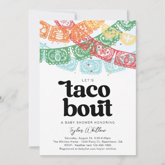 Fiesta Baby Douche Uitnodigingen (Voorkant)