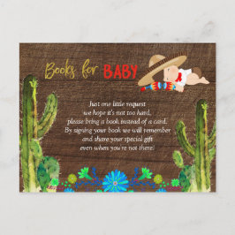 Fiesta Baby Muchacho Baby shower Boeken voor Baby Uitnodiging Briefkaart