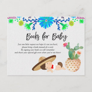 Fiesta Baby Muchacho Baby shower Boeken voor Baby Uitnodiging Briefkaart