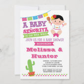 Fiesta Baby shower, Baby Senorita Invite Kaart (Voorkant)