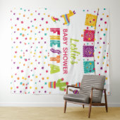 Fiesta Baby shower Backdrop - Piñata WH Wandkleed (In Situ (horizontaal))