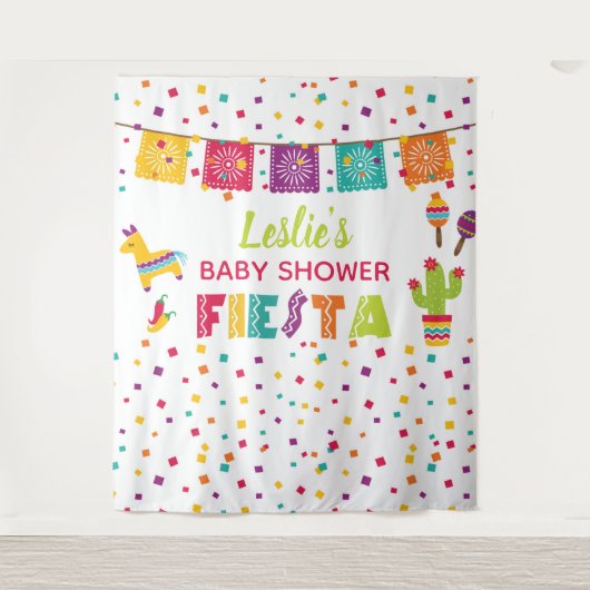 Fiesta Baby shower Backdrop - Piñata WH Wandkleed (Voorkant)