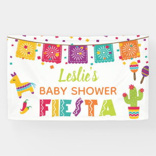 Fiesta Baby shower Banner - Witte achtergrond