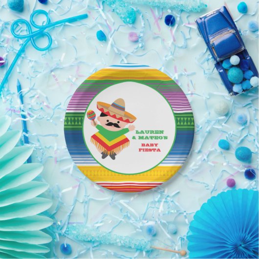 Fiesta Baby shower Borden, Mexicaanse Partij Papieren Bordje (Feest)