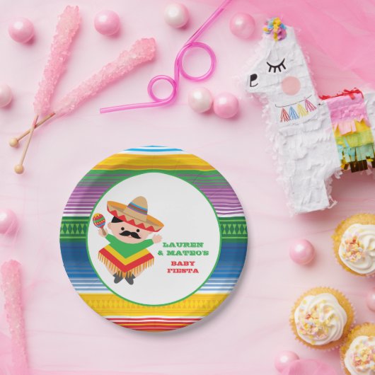 Fiesta Baby shower Borden, Mexicaanse Partij Papieren Bordje (Feest)