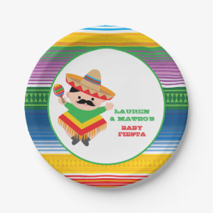 Fiesta Baby shower Borden, Mexicaanse Partij Papieren Bordje