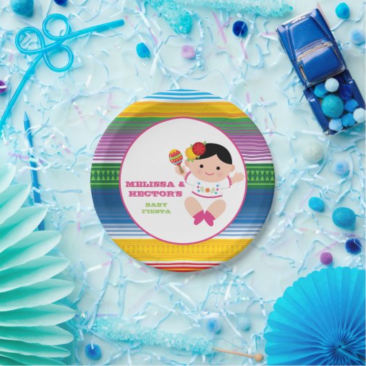 Fiesta Baby shower Borden, Mexicaanse Partij Papieren Bordje (Feest)