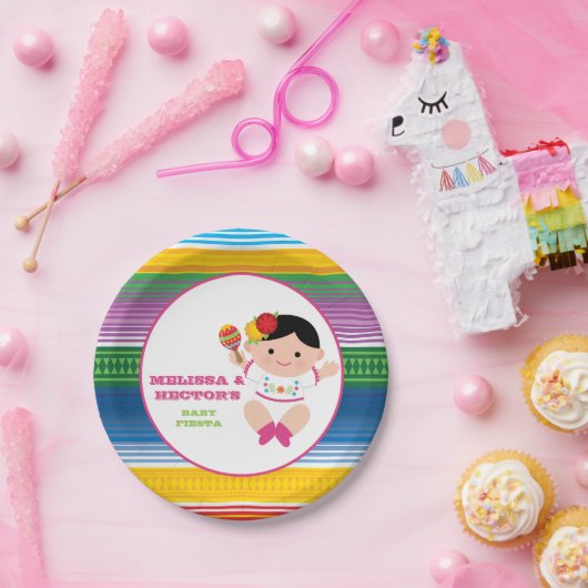Fiesta Baby shower Borden, Mexicaanse Partij Papieren Bordje (Feest)