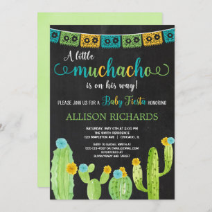 Fiesta baby shower boy kleine muchacho kaart