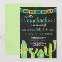 Fiesta baby shower boy little muchacho