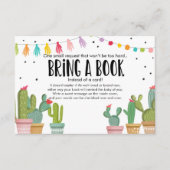Fiesta Baby shower Cactus Breng een boekenbehuizin Informatiekaartje (Voorkant)