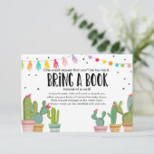 Fiesta Baby shower Cactus Breng een boekenbehuizin Informatiekaartje (Staand voorkant)