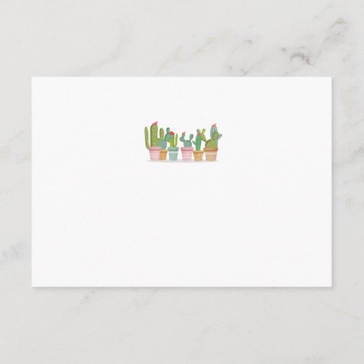 Fiesta Baby shower Cactus Breng een boekenbehuizin Informatiekaartje (Achterkant)