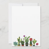 Fiesta Baby shower Cactus Girl Boy Mexican Invite Kaart (Achterkant)