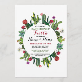 Fiesta Baby shower Cactus Girl Boy Mexican Invite Kaart