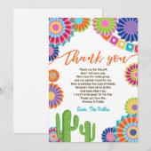 Fiesta Baby shower Dank je wel Mexicaanse cactus Bedankkaart (Voorkant / Achterkant)