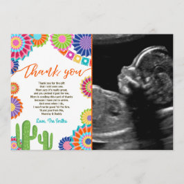 Fiesta Baby shower Dank je wel Mexicaanse cactus Bedankkaart