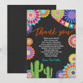 Fiesta Baby shower Dank je wel Mexicaanse cactus Bedankkaart (Voorkant / Achterkant)