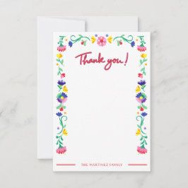 Fiesta Baby shower Dank u kaart