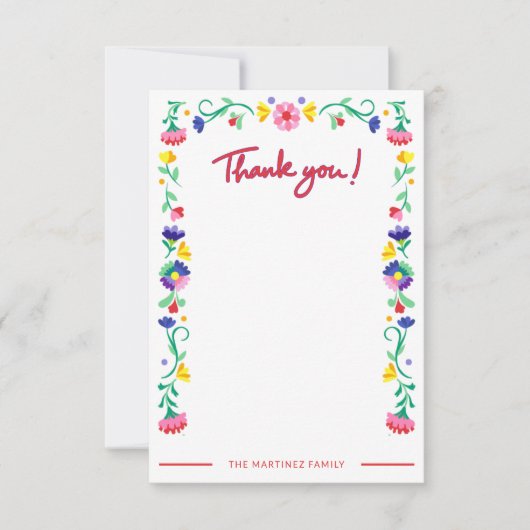 Fiesta Baby shower Dank u kaart (Voorkant)